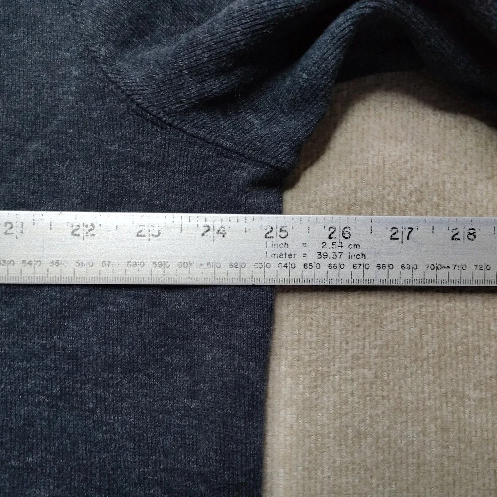 Polo Ralph Lauren 1/4 Mens XL Gray Cotton Mock Neck Pullover Sweater Preppy